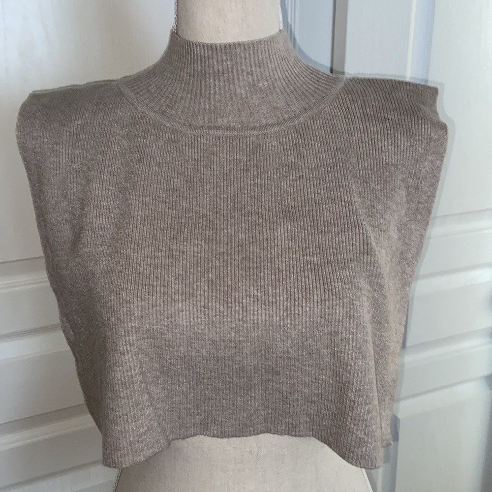 Terrazzo Neck Ribbed Dickie | Soft Knit Mock Turtleneck Sweater Collar Pop-Under
